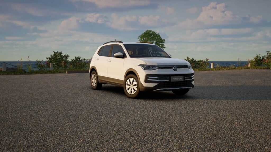 Volkswagen Taigun Facelift White Color 2026 Facelift Design
