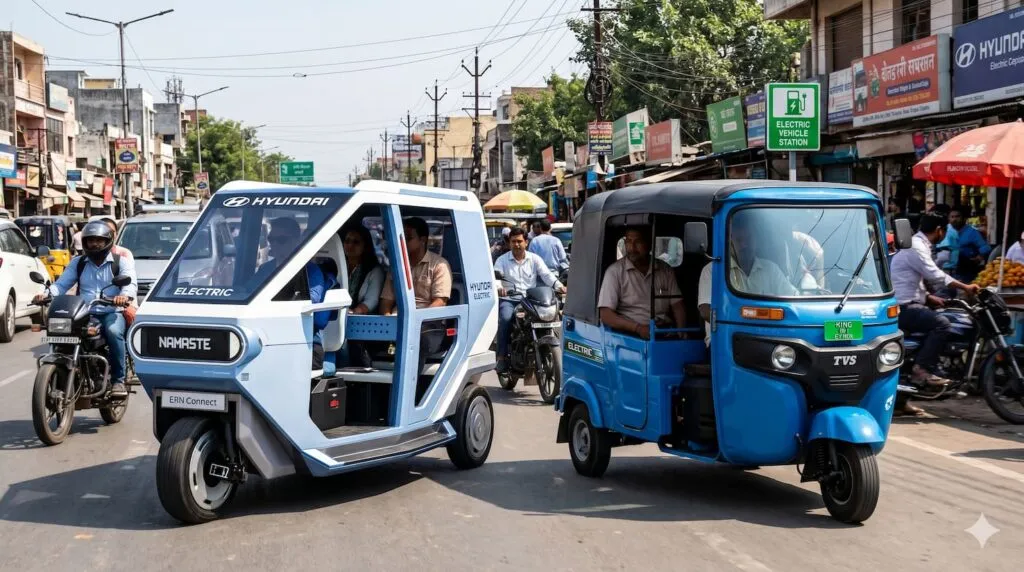 Hyundai TVS Electric 3 Wheeler