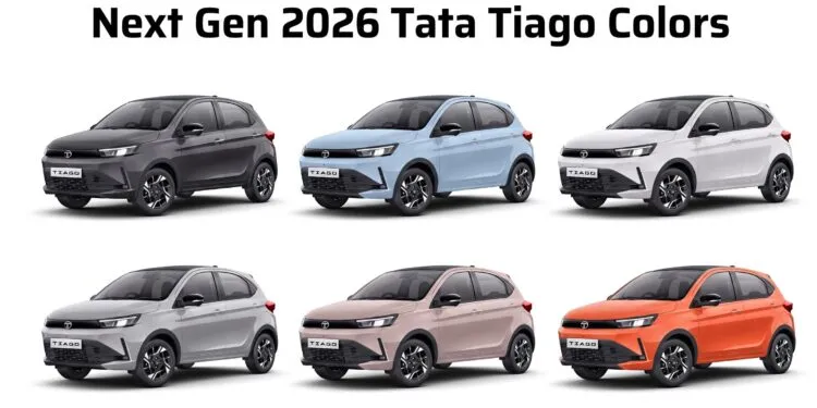 All New Tata Tiago 2026 Model Colors New Tiago Color Options 2026