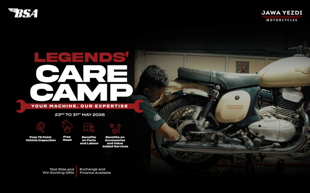 Jawa Yezdi Legends Care Camp - 23rd to 31st May 2026 
