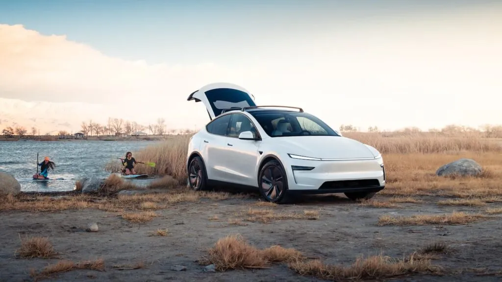 Tesla Model Y Premium Pearl White Color Option Multi Coat