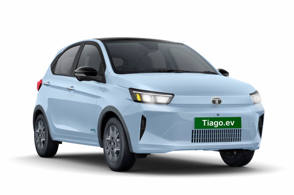 2026 Tata Tiago EV Blue Color - Next Gen Tata Tiago EV Pangong Pulse Color Light Blue Color Option