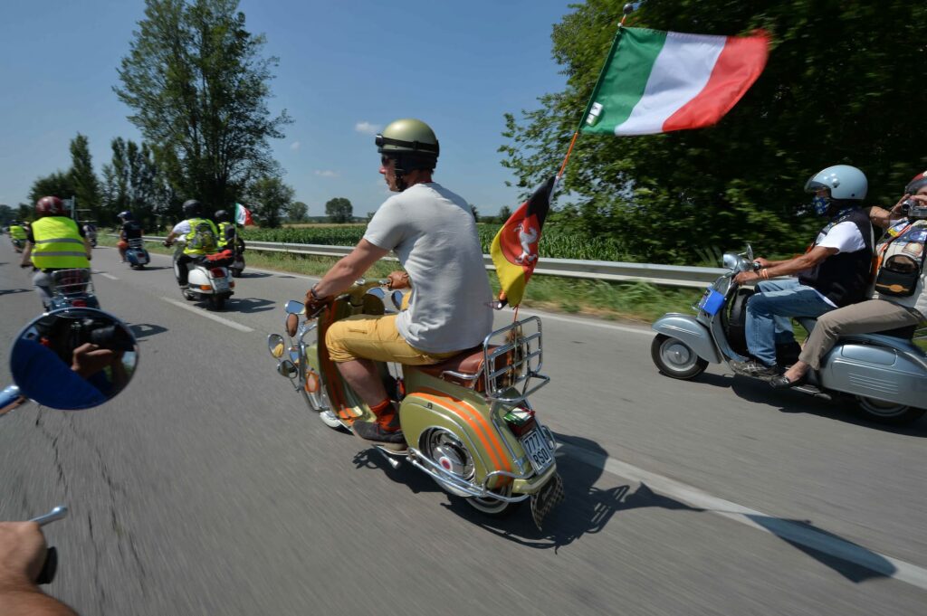 Vespa 80 years festival in Rome, Italy