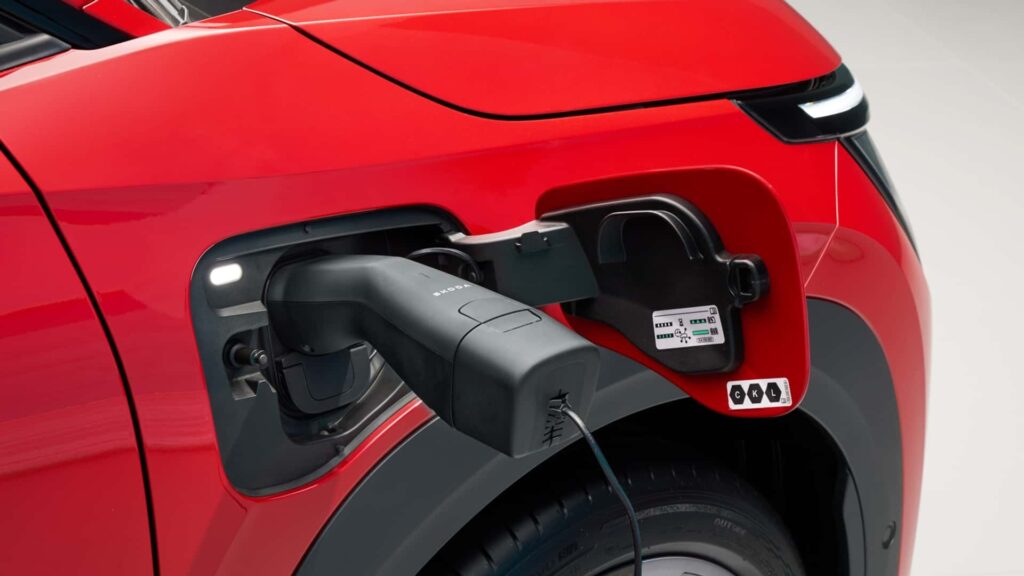 Electric Charging Port in Skoda Epiq EV