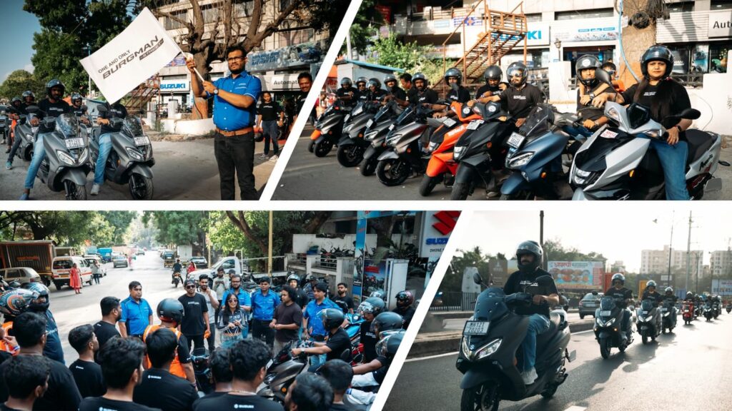 Suzuki Burgman Hangout Parade in Pune