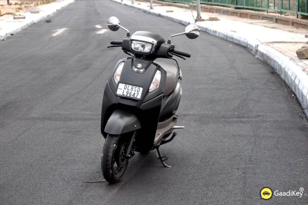 Suzuki Access Ride Connect Edition on the road
