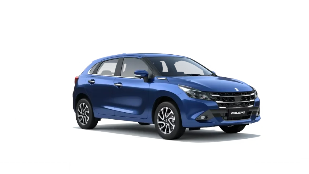 The New Baleno 2026 model is launched in Nexa Blue color 